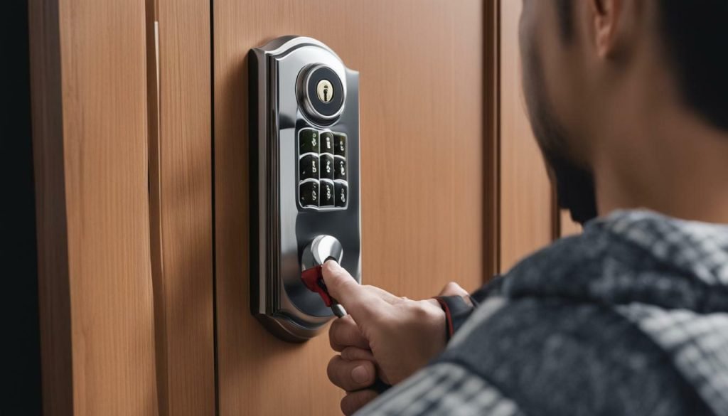 smart door lock installation