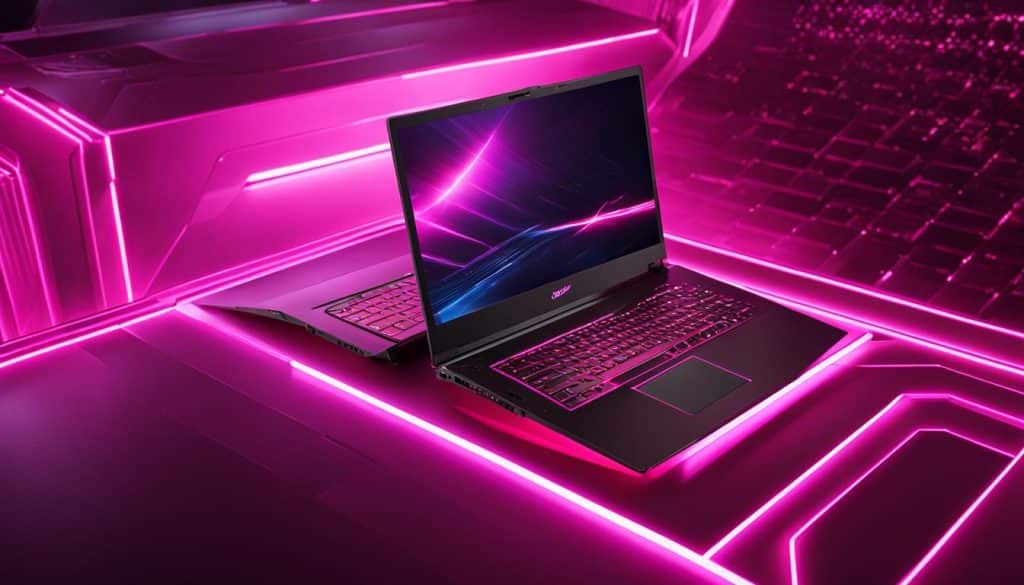 pink gaming laptop for performance and storage