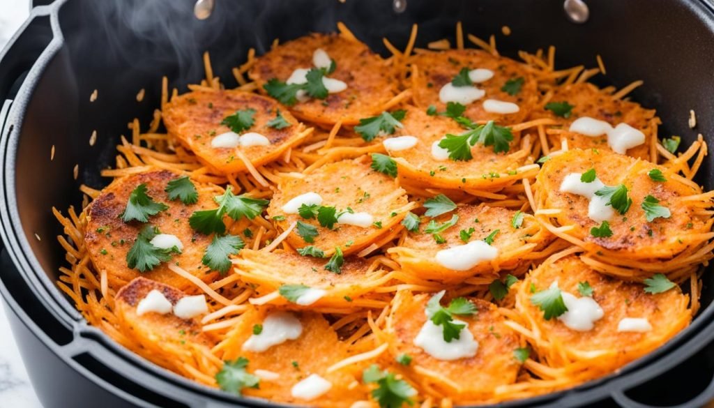 air fryer sweet potato hash browns