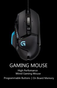 Ergonomic gaming mouse with RGB lighting and customizable buttons for enhanced PC gaming performance.